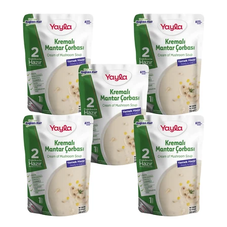 Yayla Yemek Hazır Kremalı Mantar Çorbası 250 gr x5