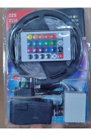 5 Metre 20 Fonksiyonlu Led Işık Uzaktan Kumandalı Şerit Ledli Lamba Işıldak Aydınlatma A Sınıfı 220v