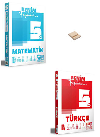 5. Sınıf Benim Fasiküllerim Matematik ve Türkçe + Telefon Standı