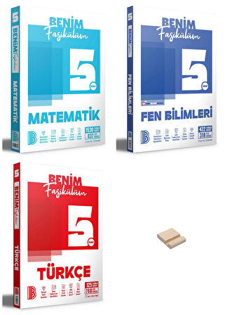 5. Sınıf Benim Fasiküllerim Matematik Fen Bilimleri ve Türkçe 3lü Set + Telefon Standı