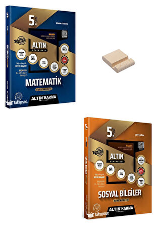 Altın Karma 5. Sınıf Matematik ve Sosyal Bilgiler Etkinlikli Soru Bankası + Telefon Standı