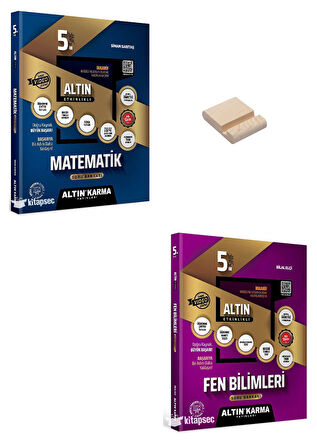 Altın Karma 5. Sınıf Matematik ve Fen Bilimleri Etkinlikli Soru Bankası + Telefon Standı