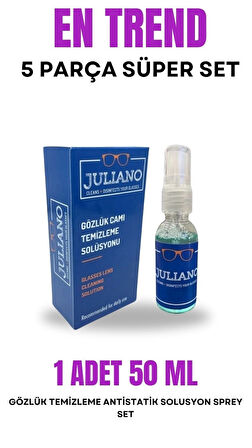 5 Parça: 250ML TV-Telefon Sprey+Deri Kılıf+30ML Gözlük Sprey+Sporcu İpi+ Mic. Gözlük Bez