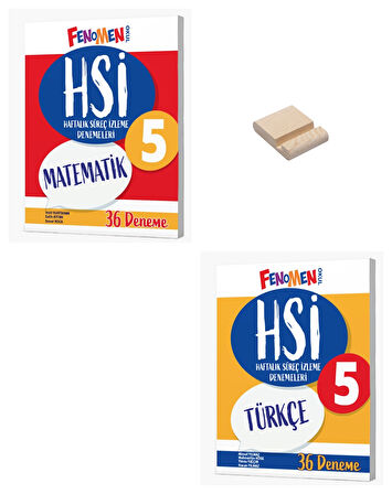 Fenomen 5. Sınıf Matematik ve Türkçe Haftalık Süreç İzleme Denemeleri + Telefon Standı 