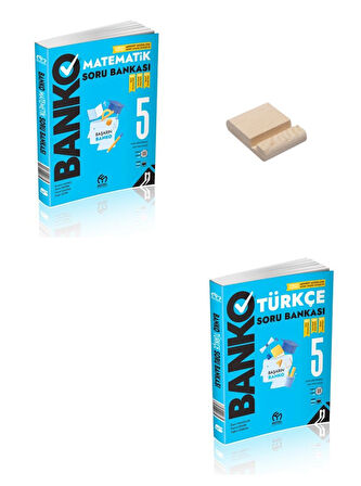 5. Sınıf Banko Matematik ve Türkçe Soru Bankası + Telefon Standı