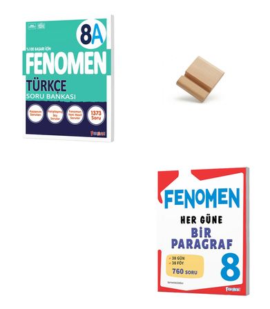 Fenomen LGS 8. Sınıf 2027 A Serisi Türkçe ve Her Güne Bir Paragraf Soru Bankası + Telefon Standı