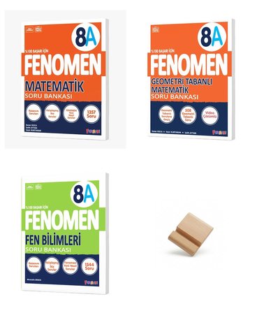 Fenomen LGS 8. Sınıf 2027 A Serisi Matematik Geometri ve Fen Bilimleri 3lü Set Soru Bankası + Telefon Standı