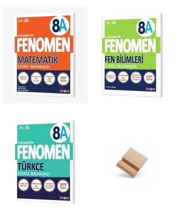 Fenomen LGS 8. Sınıf 2027 Matematik Türkçe ve Fen Bilimleri A Serisi 3lü Soru Bankası Seti + Telefon Standı