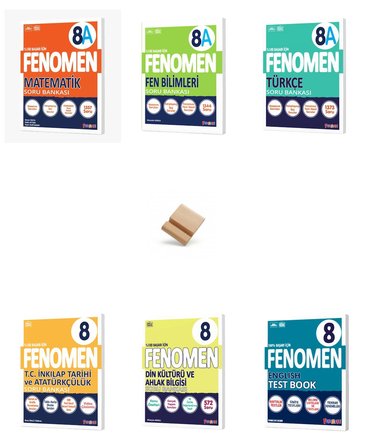 Fenomen LGS 8. Sınıf 2027 A Serisi Matematik Fen Türkçe İnkılap Din ve Test Book 6lı Soru Bankası Seti + Telefon Standı