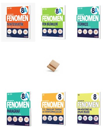 Fenomen LGS 8. Sınıf 2027 A Serisi Matematik Fen Türkçe İnkılap Din ve Paragraf Soru Bankası 6lı Set + Telefon Standı