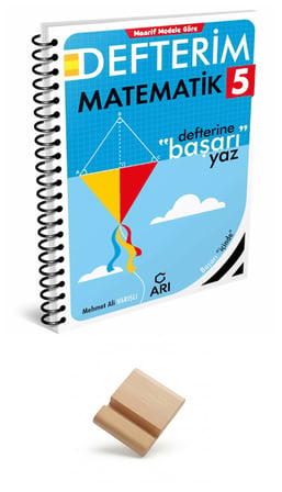 Arı 5. Sınıf Maarif Matematik Defterim ve Telefon Standı