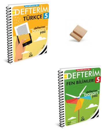 Arı 5. Sınıf Maarif Türkçe ve Fen Bilimleri Defterim + Telefon Standı