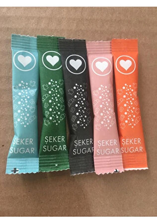 Stick Toz Şeker 3 gr Renkli 1000 Adet 3 kg kalın kağıt