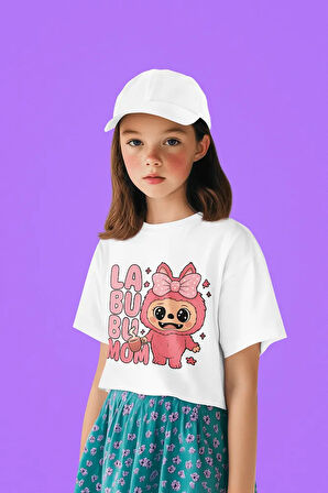 Labubu Baskılı Unisex Çizgi Film Çocuk Tişört (1-12 Yaş)