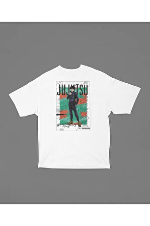 Anime Karakter Jujutsu Kaisen Baskılı Unisex Oversize Tişört