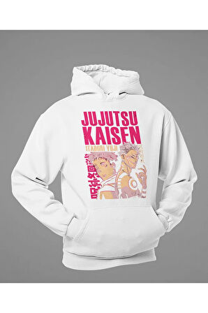 Jujutsu Kaisen Itadori Yuji Baskılı Unisex Oversize Anime Hoodie