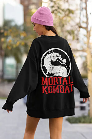 Mortal Kombat Baskılı Unisex Oversize Anime Sweatshirt