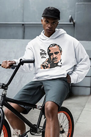 Godfather Film Baskılı Unisex Oversize Family Hoodie