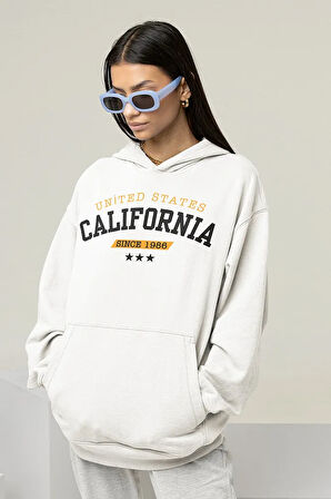 United States California Since 1986 Yazılı Unisex Oversize Hoodie