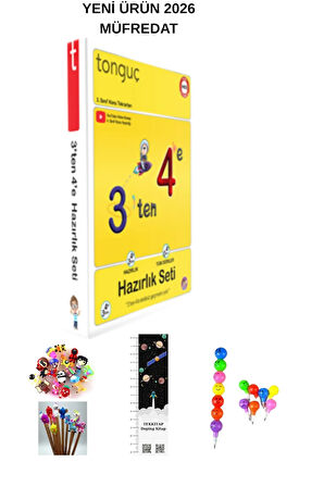 Tonguç 3'ten 4'e HAZIRLIK SETİ (UZAY A. + EMOJİ K. + KALEM B.)2026 MÜFREDAT YENİ ÜRÜN