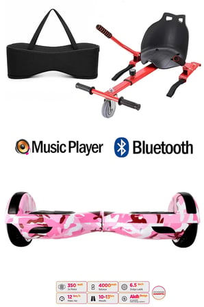 Citymate Elektrikli Kaykay Hoverboard Akıllı Denge 6.5 Inch + HoverKart + Çanta EXTREM PAKET D05