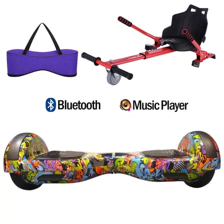 Citymate Elektrikli Kaykay Hoverboard Akıllı Denge 6.5 Inch + HoverKart + Çanta EXTREM PAKET D22