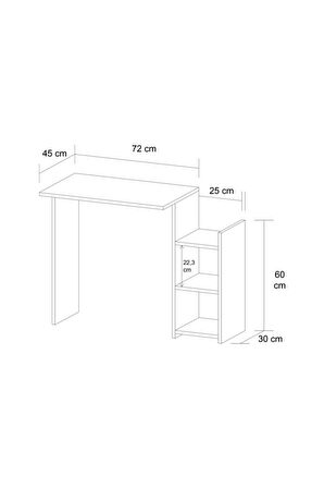 Mobilique Çalışma Masası Raflı