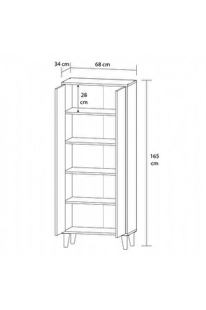Çok Amaçlı 5Raflı İzmir Dolap