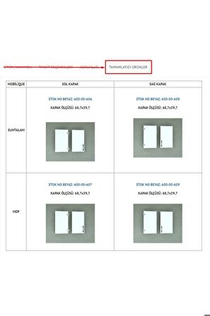 Raflı Üst Modül 80cm MDF-Kapaksız