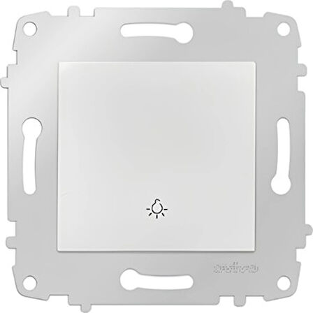 Asyagrup Ovivo Beyaz Light / Zil Anahtarı - Çerçevesiz