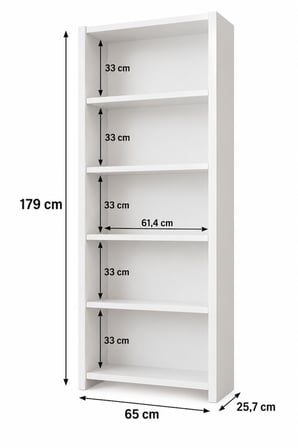 MİRA 5 Raflı Kitaplık
