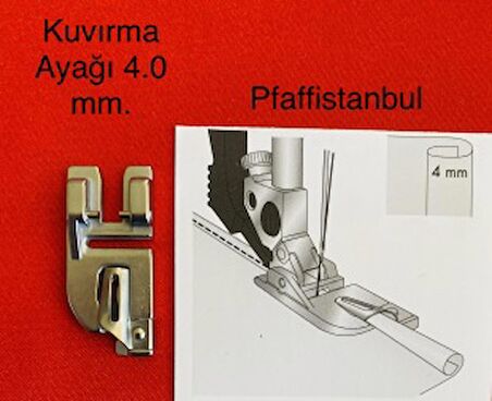PFAFF KIVIRMA AYAĞI 4mm. - 820221096 - UYGUN MODELLER İÇİN AÇIKLAMA KISMINA BAKINIZ.