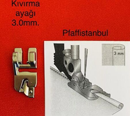 PFAFF KIVIRMA AYAĞI 3mm. - 820249096 - UYGUN MODELLER İÇİN AÇIKLAMA KISMINA BAKINIZ.