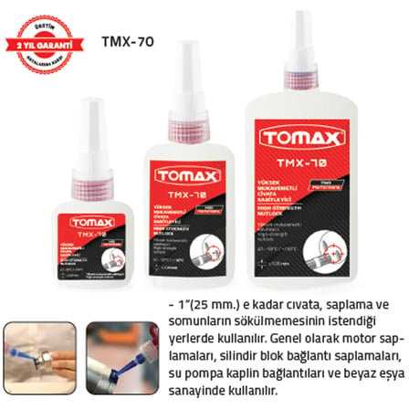 SÖKÜLMEZ CİVATA SABİTLEYİCİ TMX 70 - 15 ml (24 Adet)
