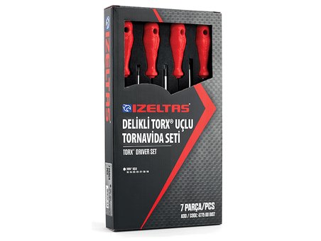 DELİKLİ TORX UÇLU TORNAVİDA TAKIM 7 Lİ