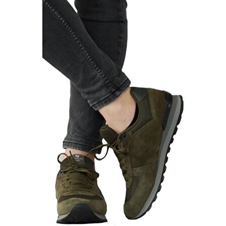 HAMMER JACK 19250 HAKİKİ DERİ HAKİ YEŞİL COMFORT CASUAL SPOR AYAKKABISI