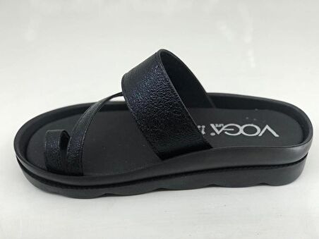 VOGA 1740 SİYAH ÇATLAK COMFORT CASUAL Kadın TERLİK
