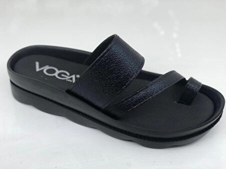 VOGA 1740 SİYAH ÇATLAK COMFORT CASUAL BAYAN TERLİK