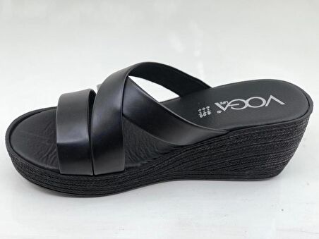 VOGA 2003 SİYAH DOLGU TABAN COMFORT CASUAL Kadın TERLİK