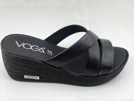 VOGA 2003 SİYAH DOLGU TABAN COMFORT CASUAL BAYAN TERLİK