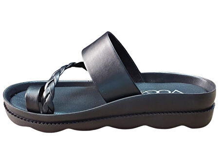 VOGA 1724 SİYAH CİLT PARMAK ARASI COMFORT CASUAL ANATOMİK TERLİK