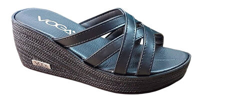 VOGA 2027 SİYAH CİLT DOLGU TABAN COMFORT CASUAL GÜNLÜK TERLİK