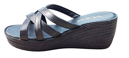 VOGA 2027 SİYAH CİLT DOLGU TABAN COMFORT CASUAL GÜNLÜK TERLİK
