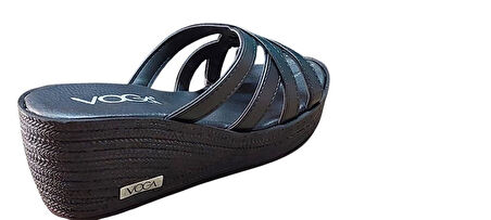 VOGA 2027 SİYAH CİLT DOLGU TABAN COMFORT CASUAL GÜNLÜK TERLİK