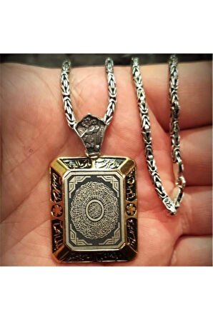 Nazar Duası Kral Zincirli 925 Ayar Gümüş Kolye