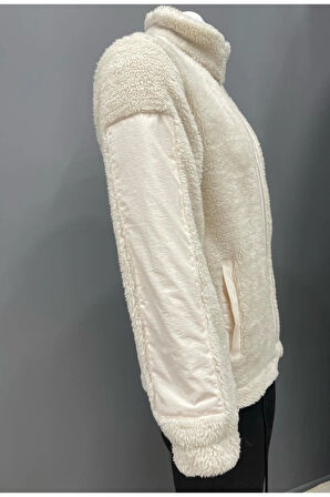 Erkek Ekru Peluş Rüzgar Geçirmez Welsoft Çift Kışlık Mont