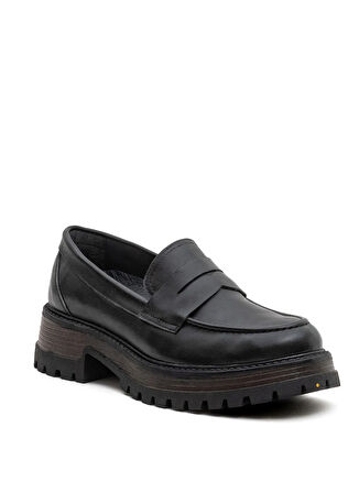 Bulldozer Siyah Kadın Loafer BUL-260862
