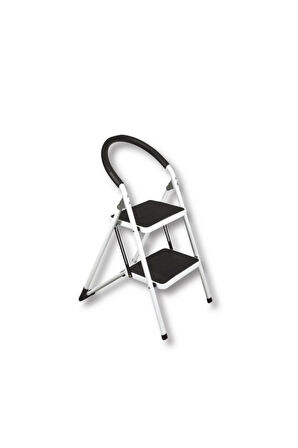 ASVERA Metal 2 Basamaklı Katlanabilir Merdiven Ev - Ofis Tipi Oturaklı Merdiven