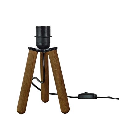 Ahşap Tripod Abajur Ayağı Klasik