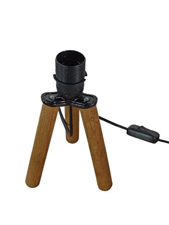 Ahşap Tripod Abajur Ayağı Klasik